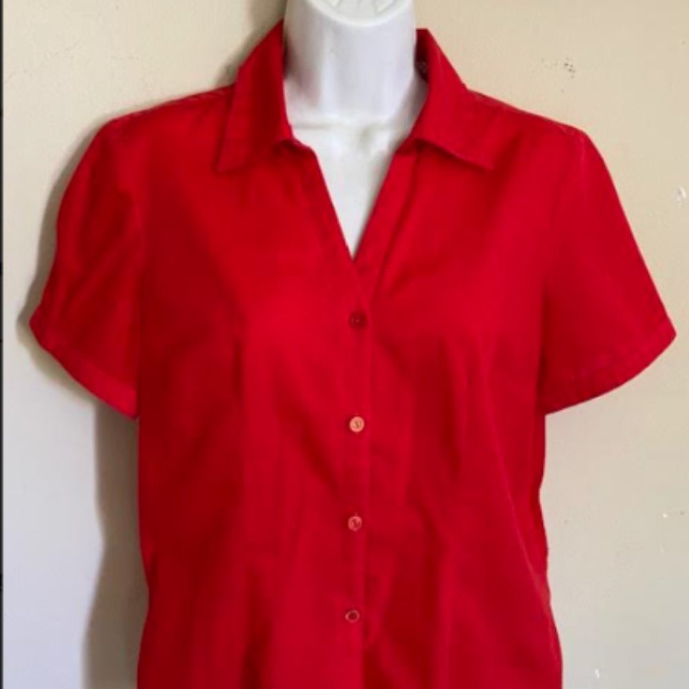 Ladies Red short sleeve top